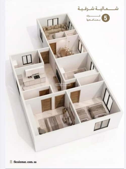 Apartment 129.72 SQM with 5 Bedrooms Al Naeem, North Jeddah, Jeddah