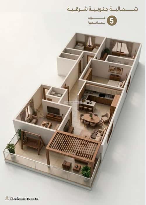Apartment 158.63 SQM with 4 Bedrooms Al Naeem, North Jeddah, Jeddah