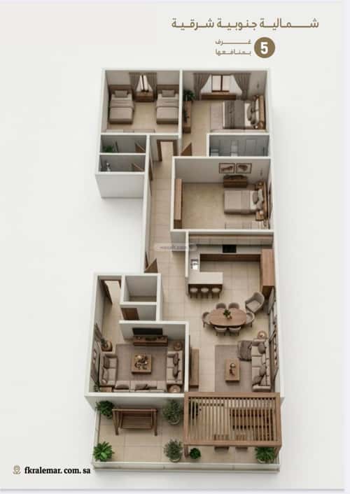 Apartment 158.63 SQM with 4 Bedrooms Al Naeem, North Jeddah, Jeddah