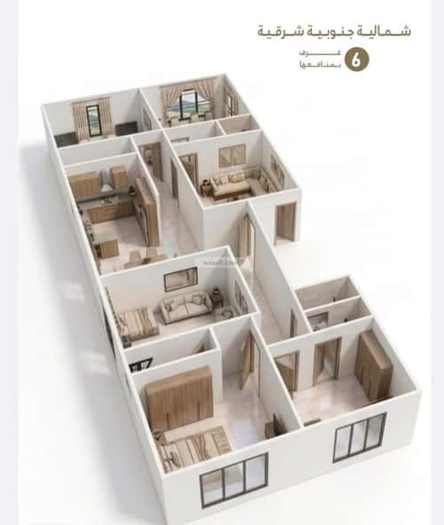 Apartment 190.67 SQM with 6 Bedrooms Al Naeem, North Jeddah, Jeddah