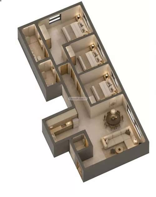Apartment 3371.99 SQM with 2 Bedrooms Al-Arid, North Riyadh, Riyadh
