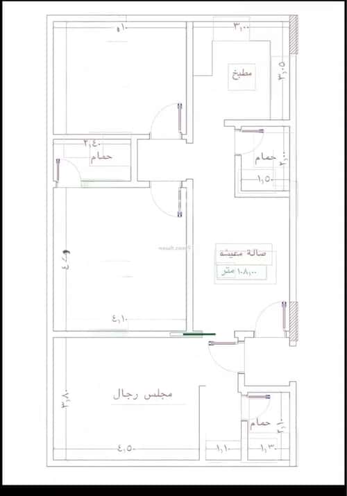 شقة 128.69 متر مربع ب 4 غرف الروابي، جنوب جدة، جدة