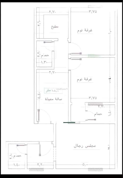 Apartment 75.89 SQM with 3 Bedrooms Al Rawabe, South Jeddah, Jeddah
