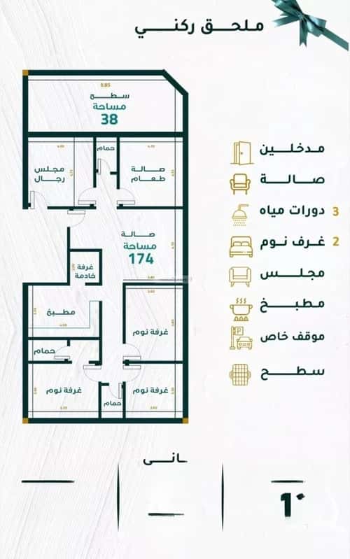 شقة 558 متر مربع ب 5 غرف مشرفة، شمال جدة، جدة