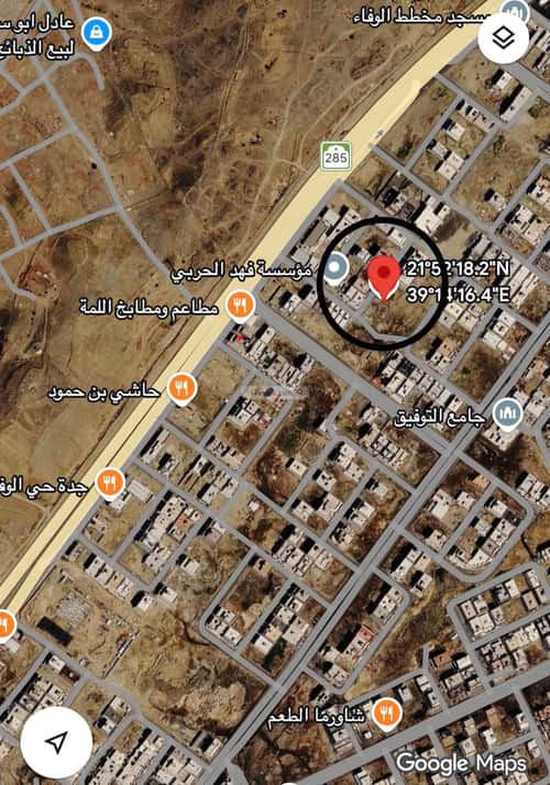 أرض 620 متر مربع الوفاء، شرق جدة، جدة