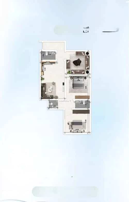 Apartment 1588.88 SQM with 3 Bedrooms Al Azizeyyah, North Jeddah, Jeddah