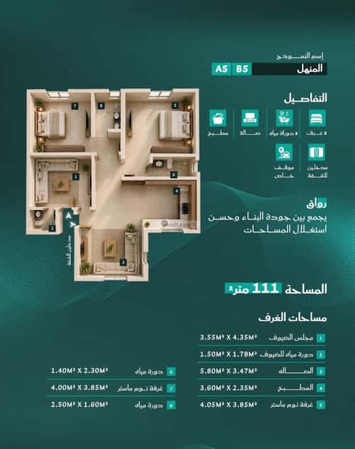 Apartment with 3 Bedrooms Al Faiha|A, South Jeddah, Jeddah