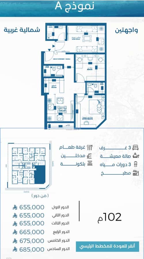 Apartment with 3 Bedrooms Al Ruwase, South Jeddah, Jeddah