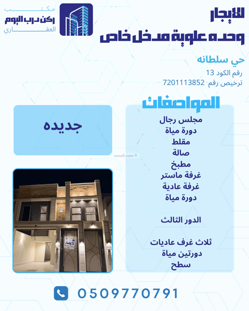 شقة 209.91 متر مربع ب 5 غرف النخيل، بريدة