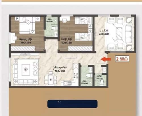 Apartment 947.44 SQM with 3 Bedrooms Al Swaryee, North Jeddah, Jeddah