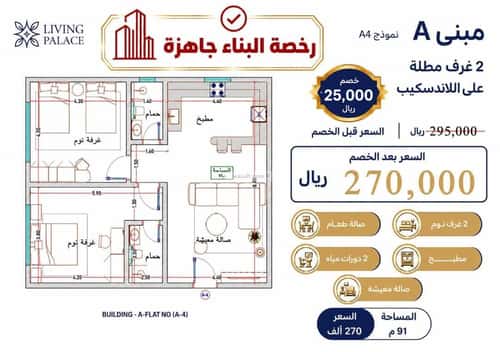 شقة 1666.35 متر مربع بغرفتين الفيحاء، جنوب جدة، جدة