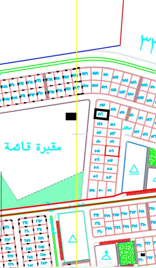 Land 640 SQM Facing West on 15m Width Street The Meadows, Jazan