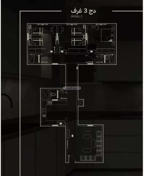 Apartment 136.13 SQM with 3 Bedrooms Madaen Al Fahad, South Jeddah, Jeddah