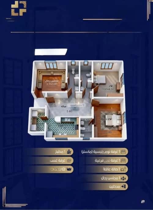 شقة 2645.07 متر مربع ب 3 غرف حكومي1، شمال جدة، جدة