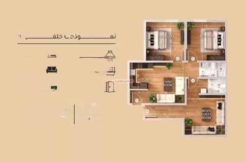 Apartment 1995.5 SQM with 2 Bedrooms Meshrefah, North Jeddah, Jeddah