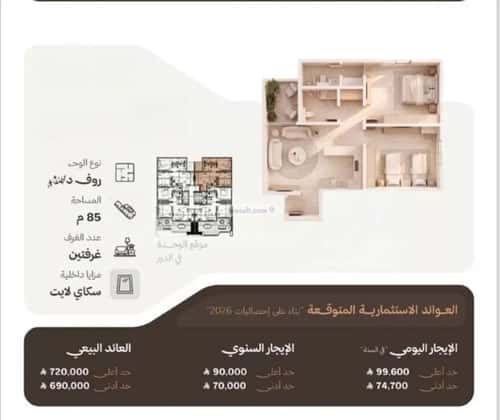 Apartment 625 SQM with 2 Bedrooms Al Nahdah, North Jeddah, Jeddah