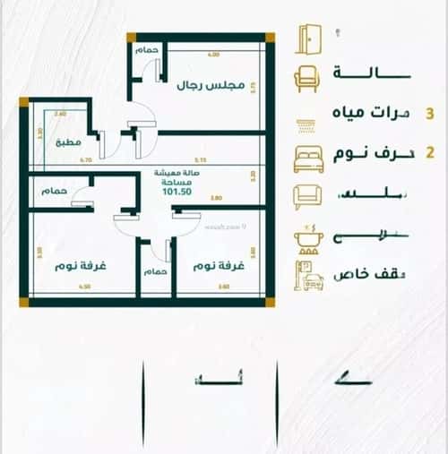 Apartment 558 SQM with 3 Bedrooms Meshrefah, North Jeddah, Jeddah