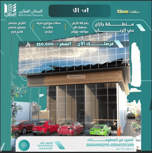 Building 1000 SQM Facing West Al Rihab 1, Jazan