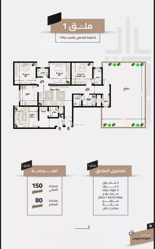 Apartment 206.3 SQM with 4 Bedrooms Aljameaa, Makkah Al Mukarramah