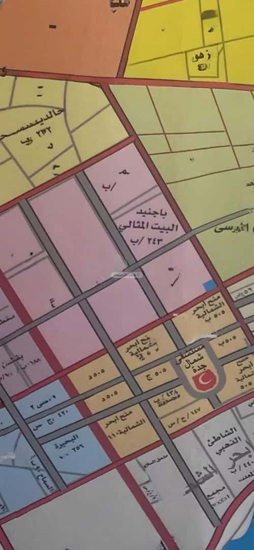 أرض 220 متر مربع شمالية على شارع 15م الياقوت، شمال جدة، جدة