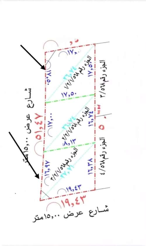 Land 301.93 SQM Facing North East on 15m Width Street Al-Mulayda, Bariduh