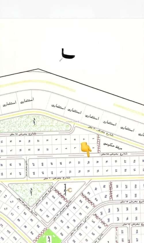 Land 900 SQM Facing West on 15m Width Street Al Shatea 3, Alqunafdhuh