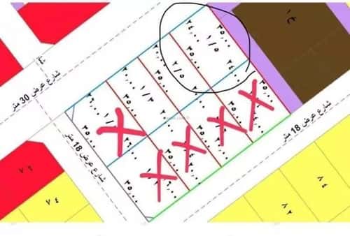 Land 840 SQM Facing North on 30m Width Street Al Manar, Aldammam