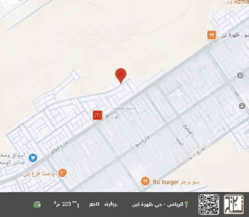 أرض 750 متر مربع جنوبية على شارع 30م ظهرة لبن، غرب الرياض، الرياض
