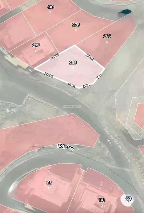 Land 595.15 SQM Facing North West on 15m Width Street Omelgoud, Makkah Al Mukarramah