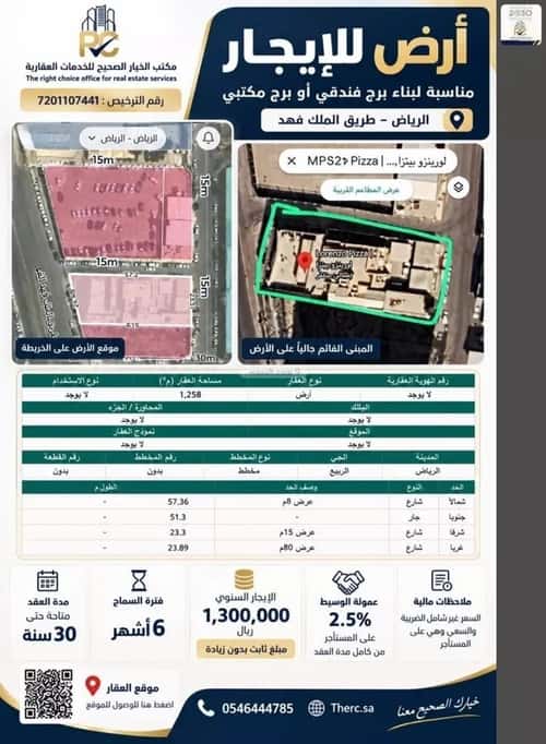 Land 1258 SQM Facing 3 Al-Muraba, Central Riyadh, Riyadh