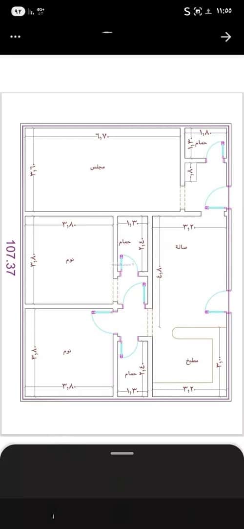 Apartment 658.35 SQM with 3 Bedrooms Mraykh, East Jeddah, Jeddah