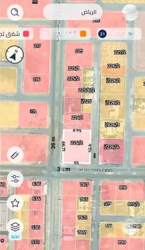 Land 3665.2 SQM Facing 3 Al-Arid, North Riyadh, Riyadh