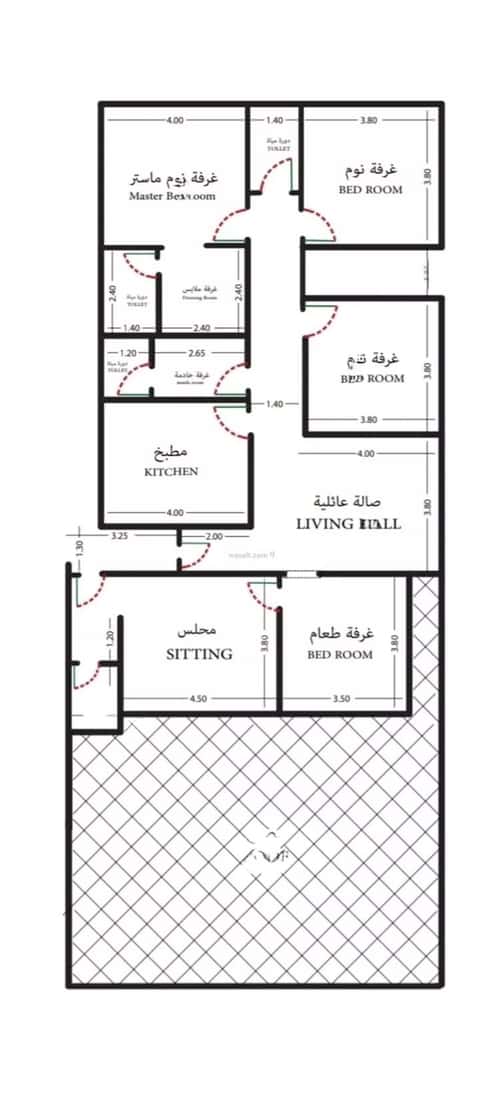 Apartment 630 SQM with 5 Bedrooms Al Rehab, North Jeddah, Jeddah