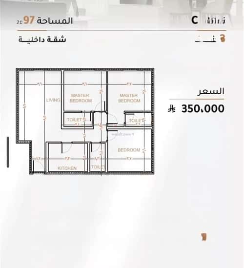 Apartment 600 SQM with 3 Bedrooms Al Rabbwah, North Jeddah, Jeddah
