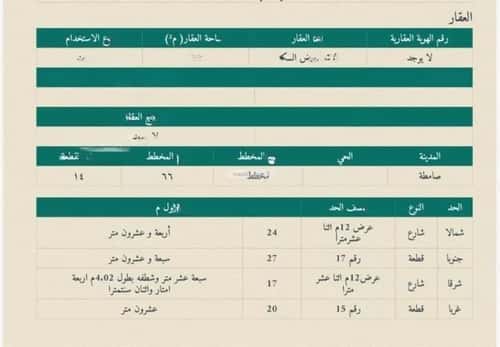 أرض 537 متر مربع واجهة شمالية المكرمية، صامطة