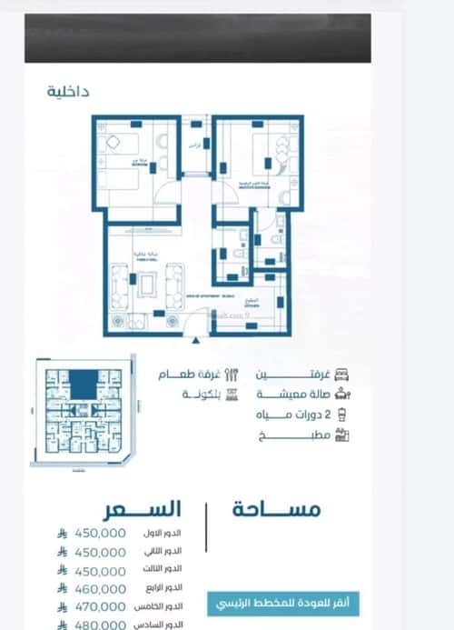 Apartment 964.5 SQM with 3 Bedrooms Al Ruwase, South Jeddah, Jeddah