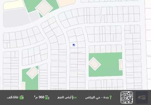 Land 968.56 SQM Facing West on 16m Width Street Al-Nada, North Jeddah, Jeddah