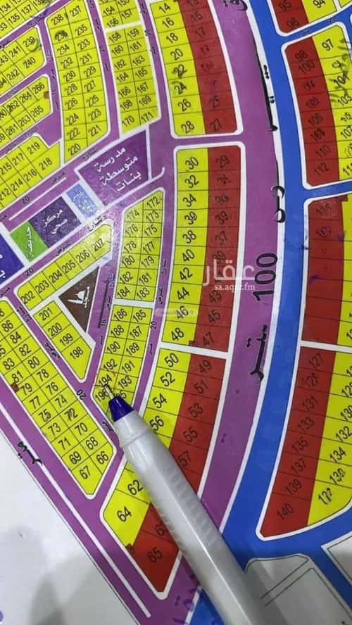 Land 375 SQM Facing West on 16m Width Street Al Aqiq, Khobar