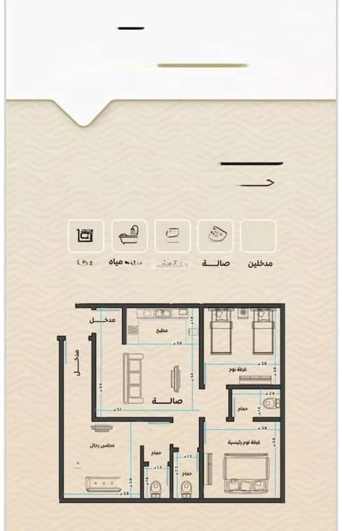 Apartment 1000 SQM with 3 Bedrooms Meshrefah, North Jeddah, Jeddah