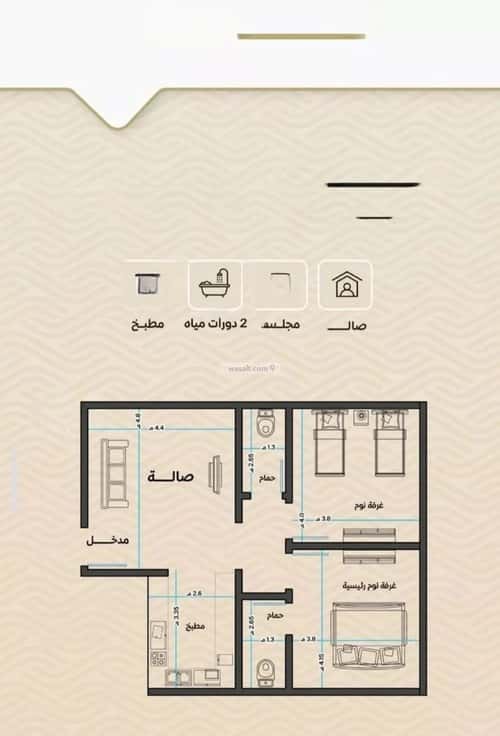 Apartment 1000 SQM with 2 Bedrooms Meshrefah, North Jeddah, Jeddah
