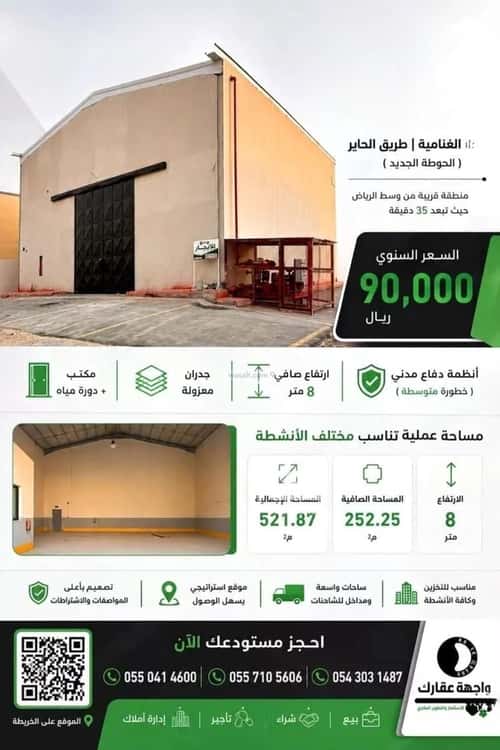 Warehouse for Rent Al-Ghanamiyah, South Riyadh, Riyadh