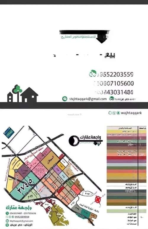 Villa 500 SQM Facing North with 4 Bedrooms Oraid, South Riyadh, Riyadh