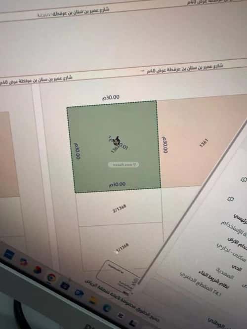 Land 900 SQM Facing North Al-Mahdiyah, West Riyadh, Riyadh