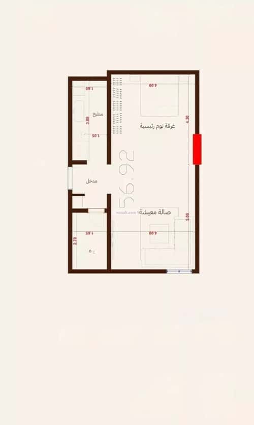 Apartment 780 SQM with 1 Bedroom Al Rehab, North Jeddah, Jeddah