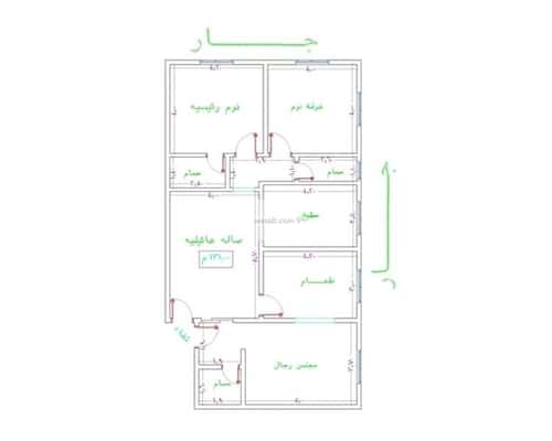 Apartment 129.6 SQM with 4 Bedrooms Al Rawabe, South Jeddah, Jeddah