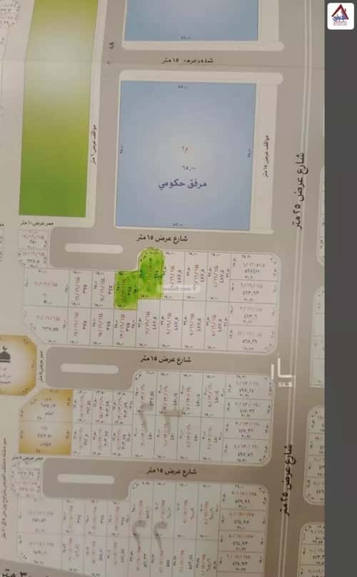 أرض 475 متر مربع شمالية على شارع 15م العونية، عنيزة
