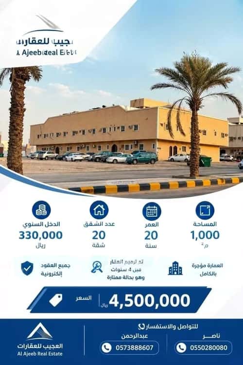 Building 1000 SQM Facing West Bader, South Riyadh, Riyadh