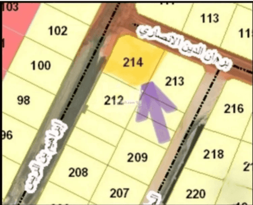 أرض 891.55 متر مربع شمالية غربية على شارع 20م الرجاء، الخبر