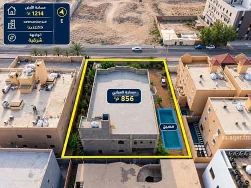 Villa 1214.43 SQM Facing East on 25m Width Street Teebah, North Jeddah, Jeddah