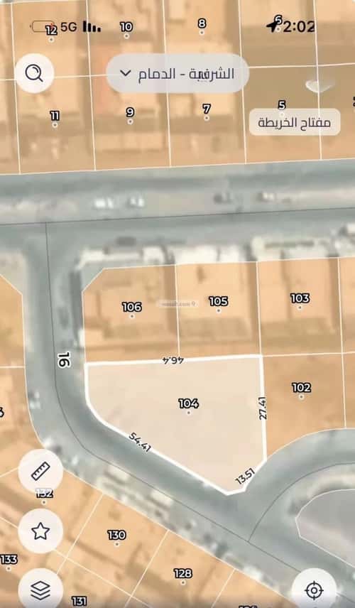 أرض 1208.16 متر مربع النور، الدمام